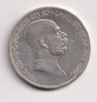 5 korun.,60 let vlády.,1848-1908.,Rakousko