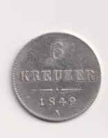 6 krejcar 1849 A.,pěkný.,Rakousko