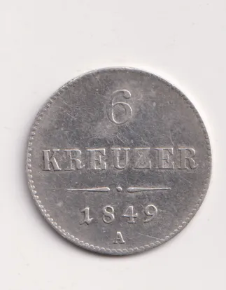 6 krejcar 1849 A.,pěkný.,Rakousko