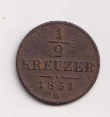 ? krejcar 1851 B.,Uhry