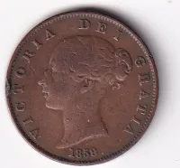 ? pence 1858.,Anglie