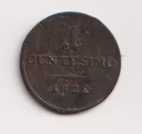 1 centesimo 1822 V.,František II.,Rakousko