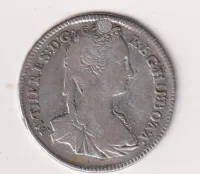15 krejcar 1743.,dirka.,Marie Terezie.,Kremnica Uhry