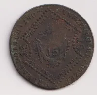 15 krejcar 1807 S.,František II.,Uhry