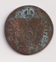 3 krejcar 1800 B.,František II.,Uhry