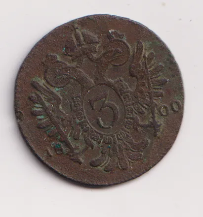 3 krejcar 1800 S.,FrantišekII.,Uhry