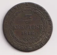 3 krejcar 1812 S.,František II.,Uhry