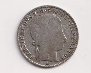 3 krejcar 1836 A.,opis Ferdinandus.,Ferdinand V.,Rakousko
