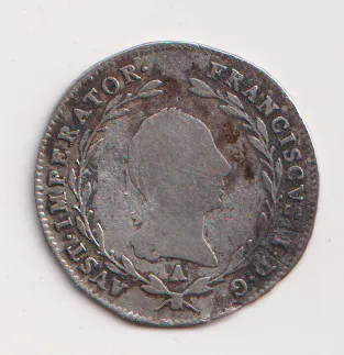 5 krejcar 1821 A.,František II.,Rakousko