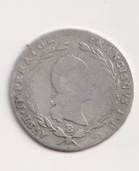 5 krejcar 1821 B.,František II.,Uhry