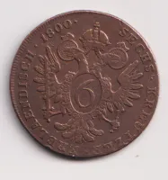 6 krejcar 1800 A.,František II.,Rakousko