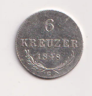 6 krejcar 1848 C.,Ferdinand V.,Praha,Čechy