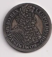 tolar 1698-cikánský.,37,8 gr.,Leopold I.,Mainz