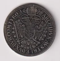 tolar 1698-cikánský.,37,8 gr.,Leopold I.,Mainz