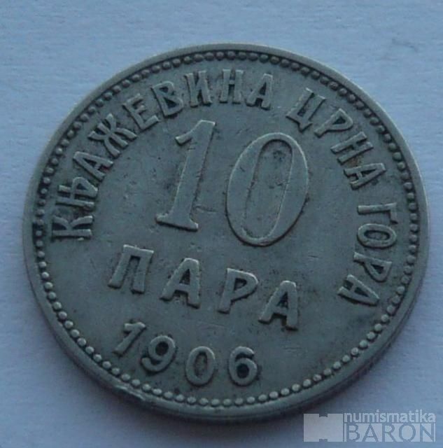 Černá Hora 10 Para 1906