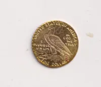 1 unce 1909.,zlacená miniatura.,USA