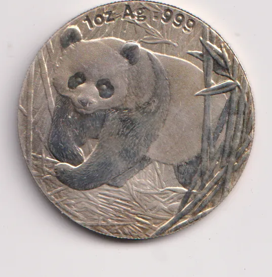 1 unce 2002.,panda.,kopie.,Čína