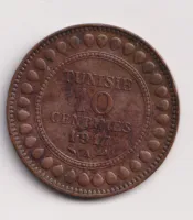 10 centimes 1917 A.,Tunis