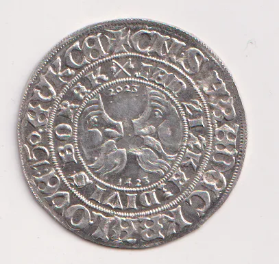 Žeton.,pražský groš 1423.,Al.,ČSR