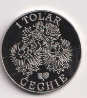 Tolar Čechie.,bílý kov .,ČSR