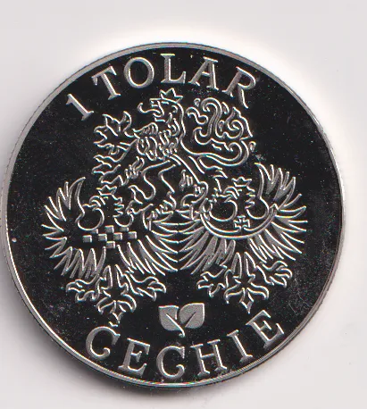Tolar Čechie.,bílý kov .,ČSR