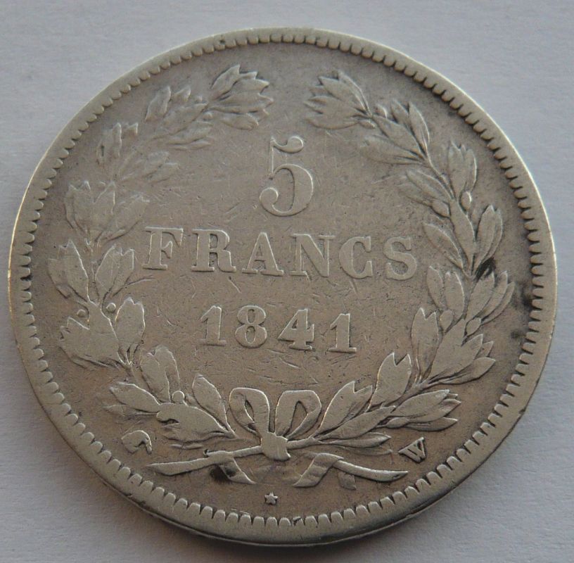 Francie 5 Frank 1841 Ludvík Filip