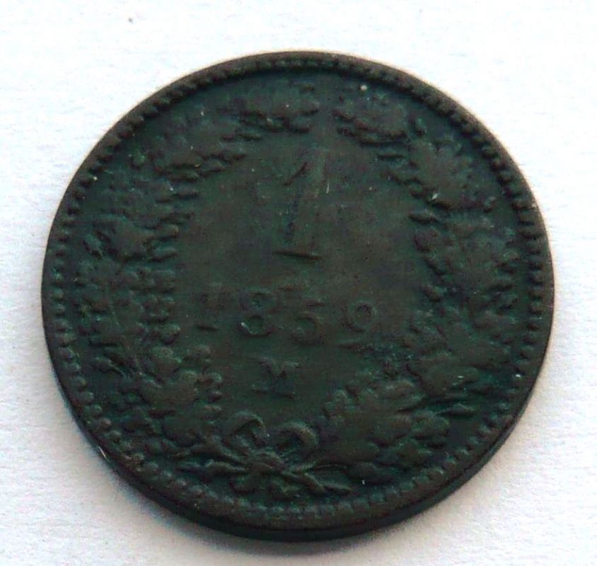Rakousko 1 Krejcar - STAV 1859 M