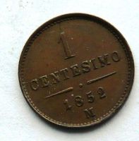 Rakousko 1 Centisimo 1852 M STAV