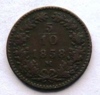 Rakousko 5/10 Krejcar 1858 M
