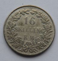 Dánsko 16 Schilling 1857