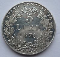 Vatikán 5 Lira KOPIE 1870 Pius IX.