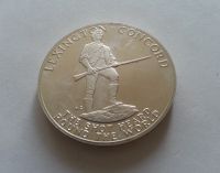 americká revoluce, Paul Revere, postříbřená medaile, USA