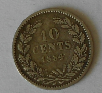 Holandsko 10 Cent 1884