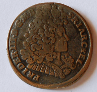 Prusko-Brandenburg 2/3 Tolar 1692 dobové falzum 15,23 gr.