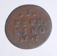 Bavorsko 1 Pfenik 1797