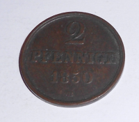 Hannover 2 Pfenik 1850 B