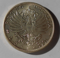 Itálie 5 Lira 1901 novoražba 23,1g