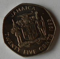 Jamaica 25 Cent 1993