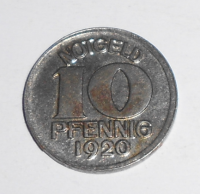 Německo-Notgeld 10 Pfenik 1920 novoražba