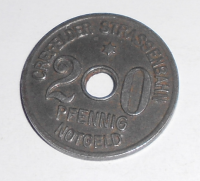 Německo-Notgeld 20 pfenik 1919 novoražba