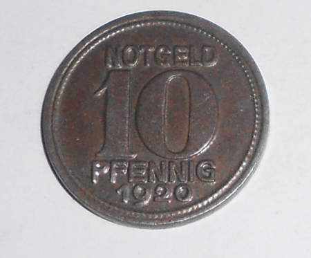 Německo-Notgeld 20 Pfenik 1920 stav