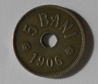 Rumunsko 5 Bani 1906