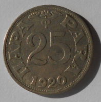 Srbsko 25 Para 1920