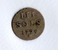 III Sols(1775), stav 1-/2-, ražba pro Lucembursko, velmi vzácná (TC)