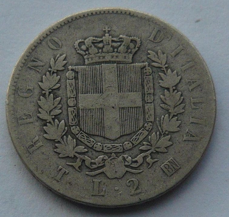 Itálie 2 Lira 1863 Vik.Emanuel