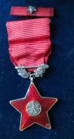Řád rudé hvězdy II. vydání (etue a dekret), číslo 5349, stříbro, značeno ZUKOV a puncováno "900"