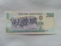 2000 Bolivares, 1998, Venezuela