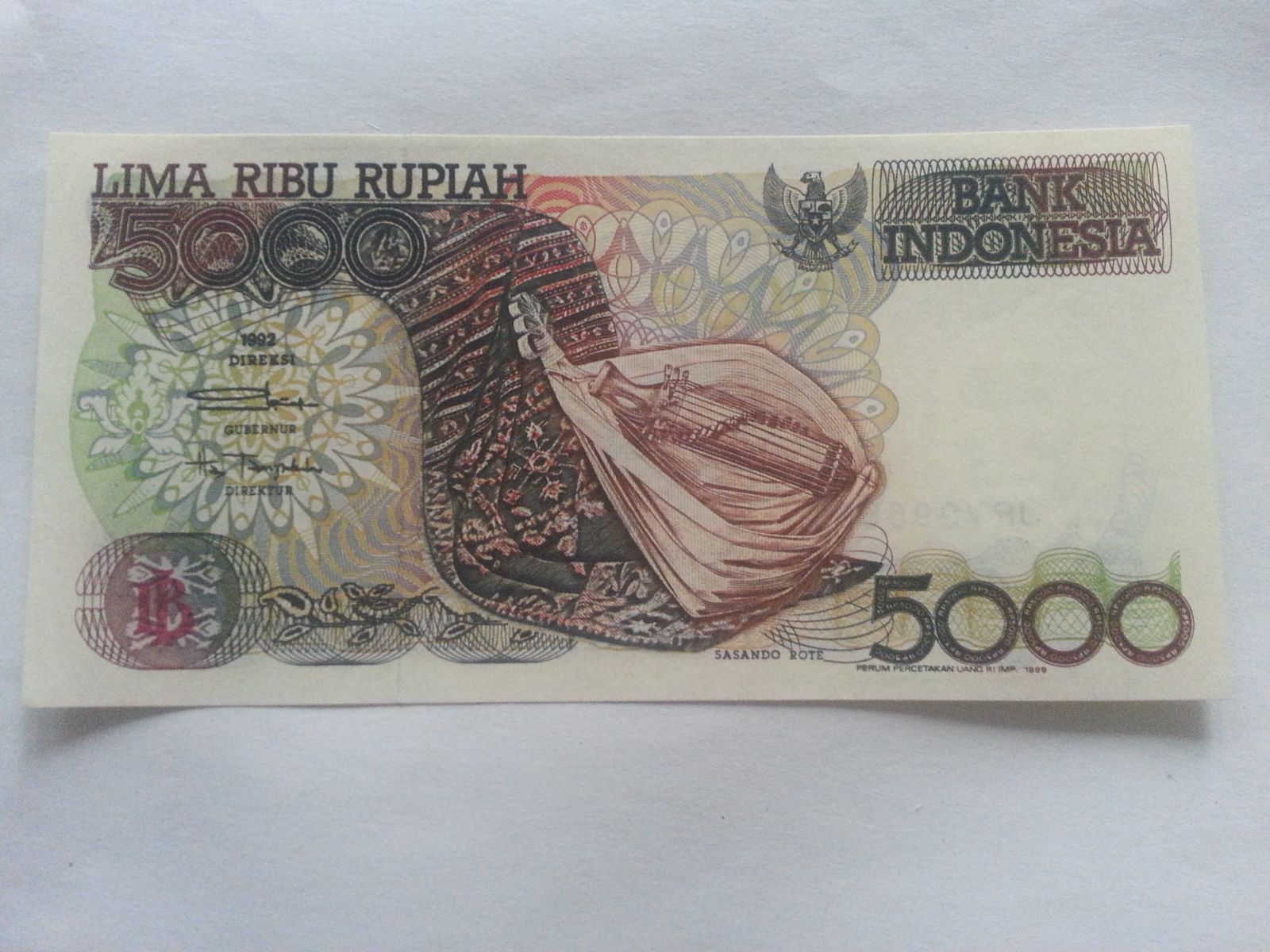 5000 Rupie, 1999, Indonésie