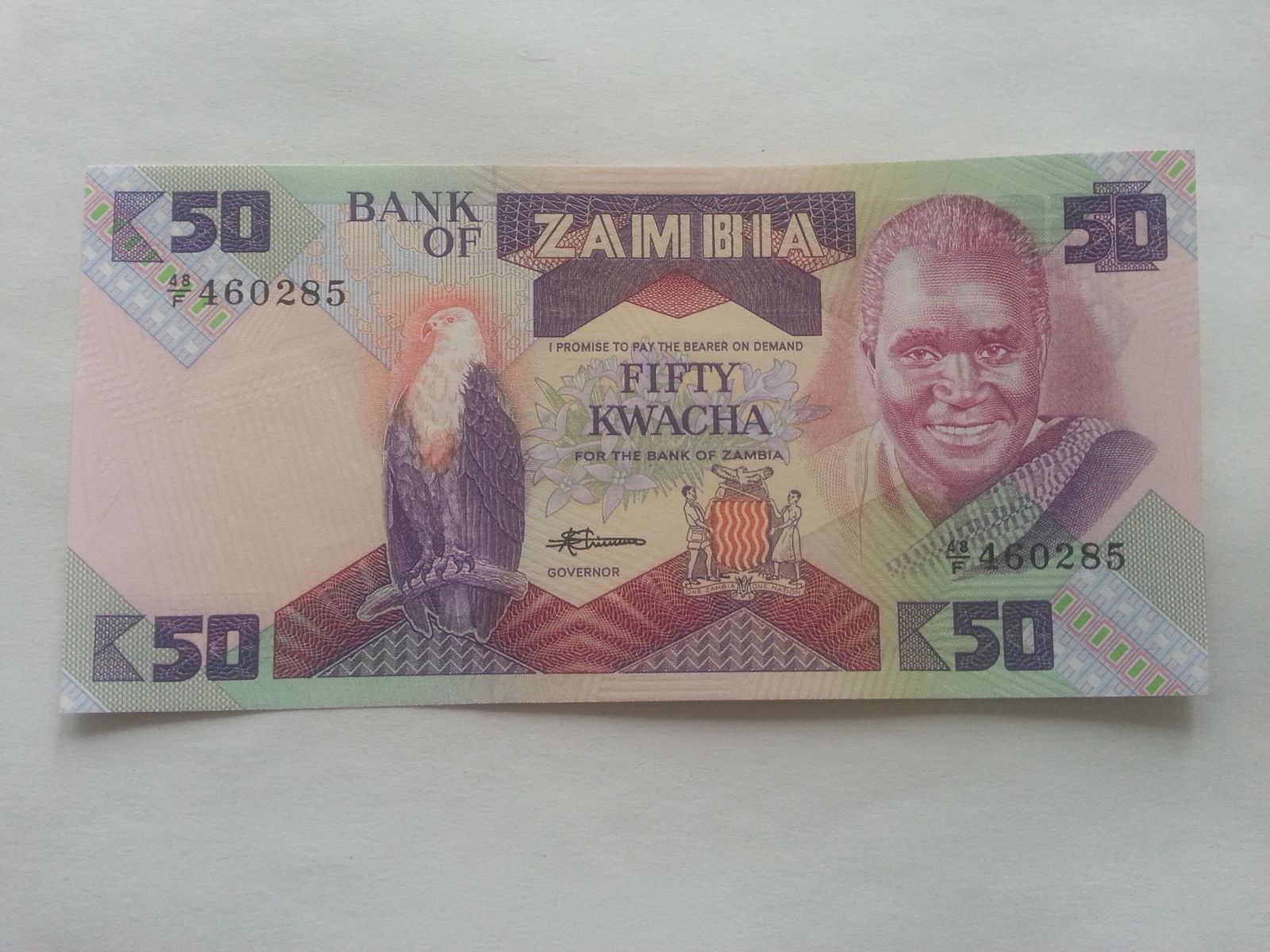 50 Kwacha orel, 2001, Zambie