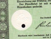 Dluhopis Deutschen Hypothekenbank in Weimar/1940/, 100 Reichsmark, 4 %, formát A4